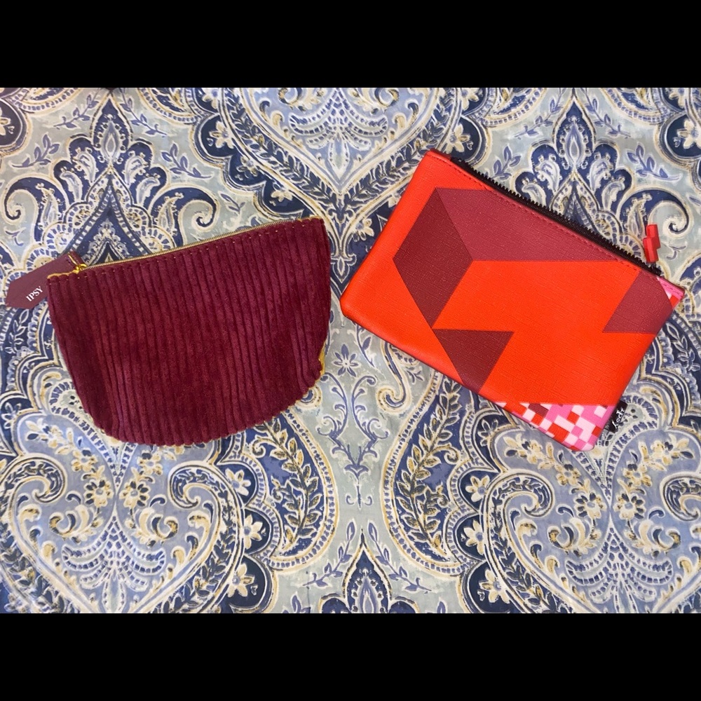 red & yellow ipsy bag bundle